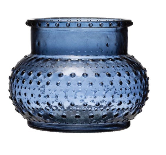 Royal Blue Glass Hobnail Jar